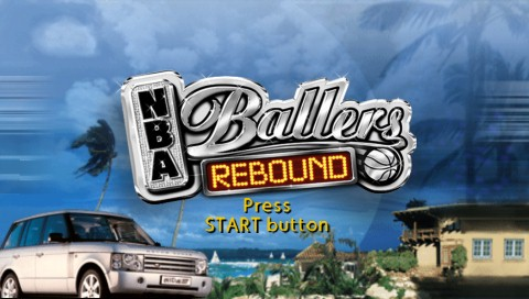NBA Ballers: Rebound title screen for PSP